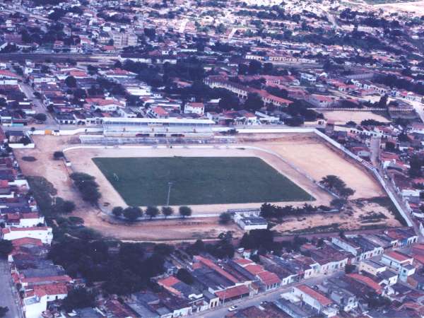 Foto mostra uma imagem aérea do Estádio de Senhor do Bonfim